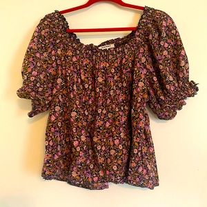 Old Navy Blouse Navy Floral